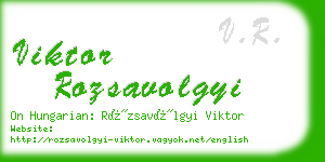 viktor rozsavolgyi business card